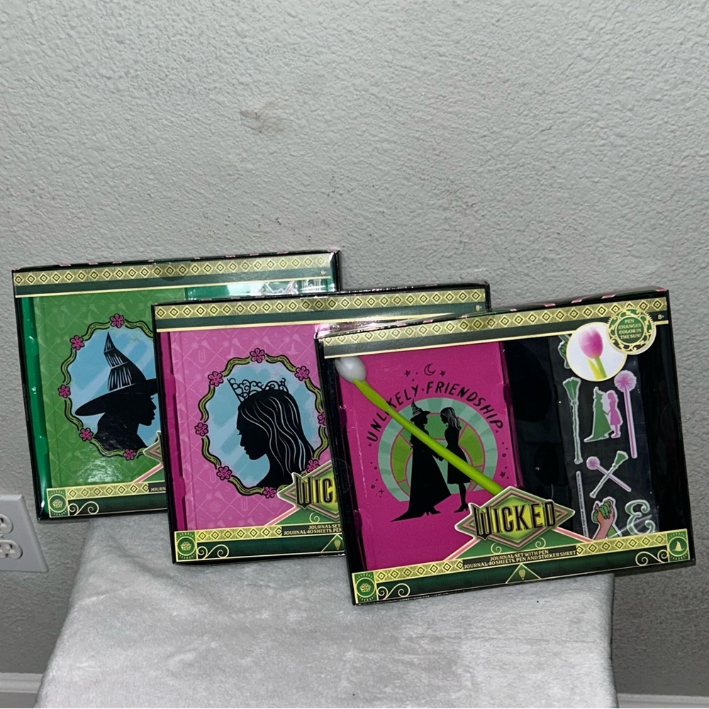 Wicked Target Exclusive Journal Set With Pen & Stickers Bundle Set of 3
